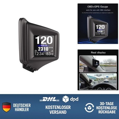 Car HUD Head up Display GPS OBD Dual System Tachometer Overspeed Alarm Voltme...