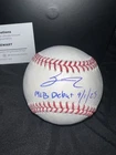 Sal Stewart Signed Baseball Inscribed MLB Debut 9/1/25 Cincinnati Reds Fanatics