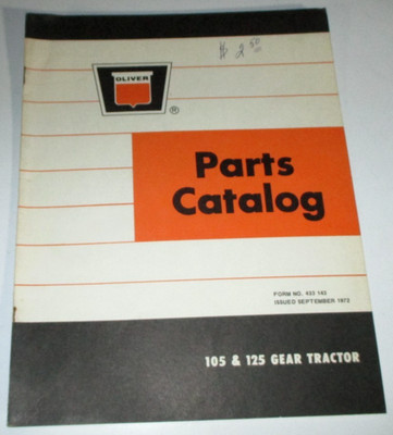 Oliver 105 125 Gear Lawn Garden Tractor Parts Catalog Manual Book NICE ORIGINAL!