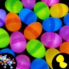 24Pack Prefilled Easter Eggs for Basket Stuffers, Glow In The Dark Easter Eggs