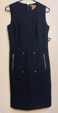 NEW Tory Burch Petra women's sheath dress, black, wool, size 4