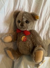 Vintage Steiff Teddy Bear Mohair Jointed Brummbar 0228/33 Button Tag Chest Tag