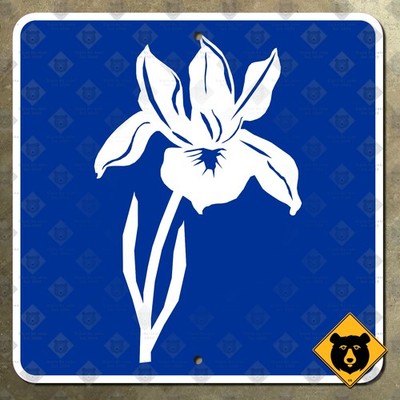 Quebec jardin botanique botanical garden highway road street sign 2006 16x16