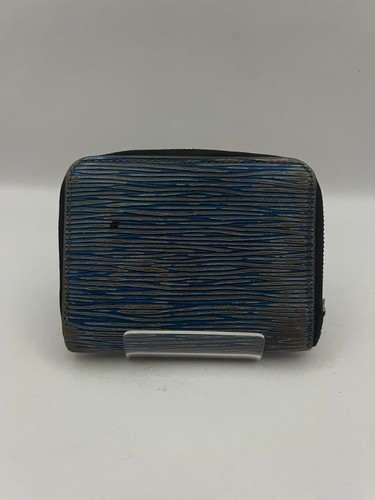 Louis Vuitton Card Wallet Card Case Leather Blue USED E0516-26 - Picture 3 of 19