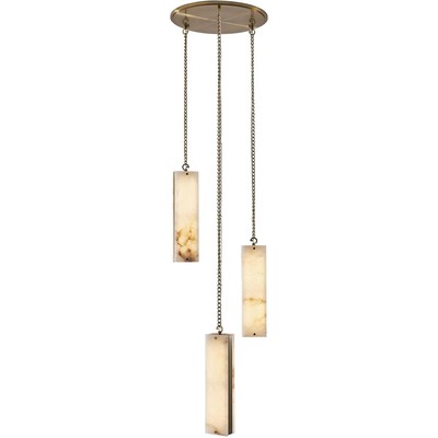 Kalco Lighting 520751WB Vertical 18.25 inch Winter Brass Pendant Ceiling Light