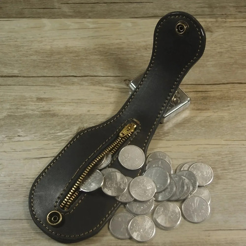 KISMISRetro Men Leather Coin Purse Outdoor Utility Anti-lost Multi-Tool Jacksap - Picture 8 of 27