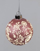 Led Deko Kugel Rosen Zum HäNgen Mit Timer D. 10Cm Rosa Glas Formano F25