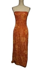 Jessica McClintock Gunne Sax Dress Strapless Metallic Floral Mesh Overlay Sz 11