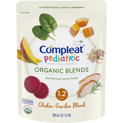 Compleat Pediatric Organic Blends Tube Feeding Chicken-Garden 10.1 oz 24 Ct