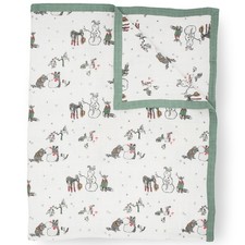 Premium Quilted Throw  Super Soft, Multi-Layered Muslin XL Blanket Great fo...