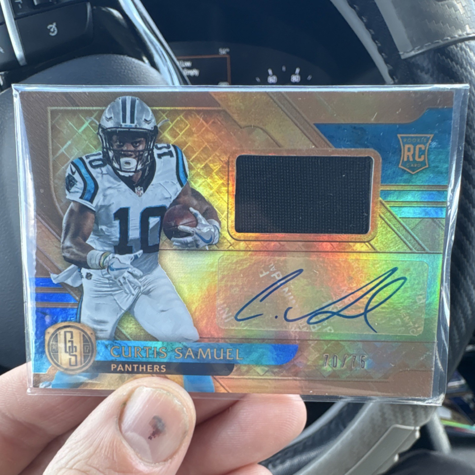 Curtis Samuel Panini Gold Standard #216 Jersey Autograph