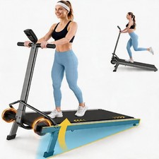 3.0 HP Treadmill with Handle Bar Foldable Walking pad with 12 Incline 500 lbs