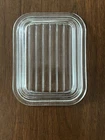 Vintage PYREX Lid 501-C Refrigeration Dish Clear Glass Ribbed - Excellent