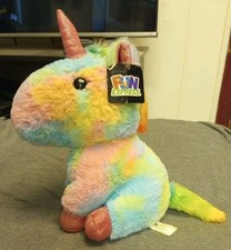 Fun Express Rainbow Colored Unicorn Soft And Cuddly 12" NWT