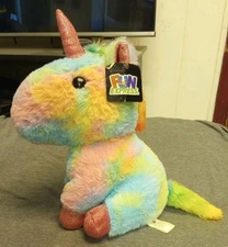 Fun Express Rainbow Colored Unicorn Soft And Cuddly 12" NWT