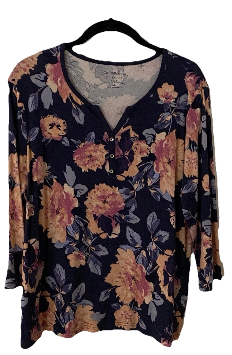 Plus Size Croft & Barrow® Essential Crewneck Long Sleeve Tee, Women's