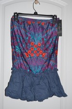 NWT MARC BY MARC JACOBS Maddy Botanical Bandeau Swim Cover Up Dress Blue M