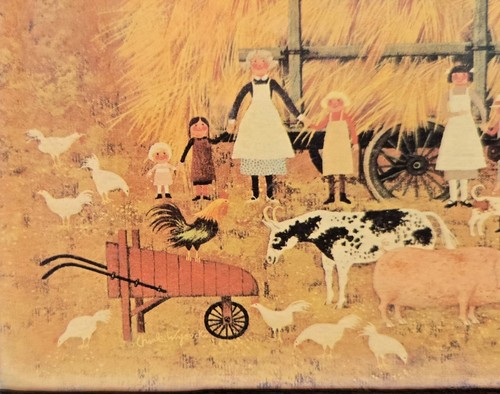 Vtg Folk Art Wall Hanging Wood Framed Beautiful Wood Grain Farm Farmhouse ... - Picture 6 of 11