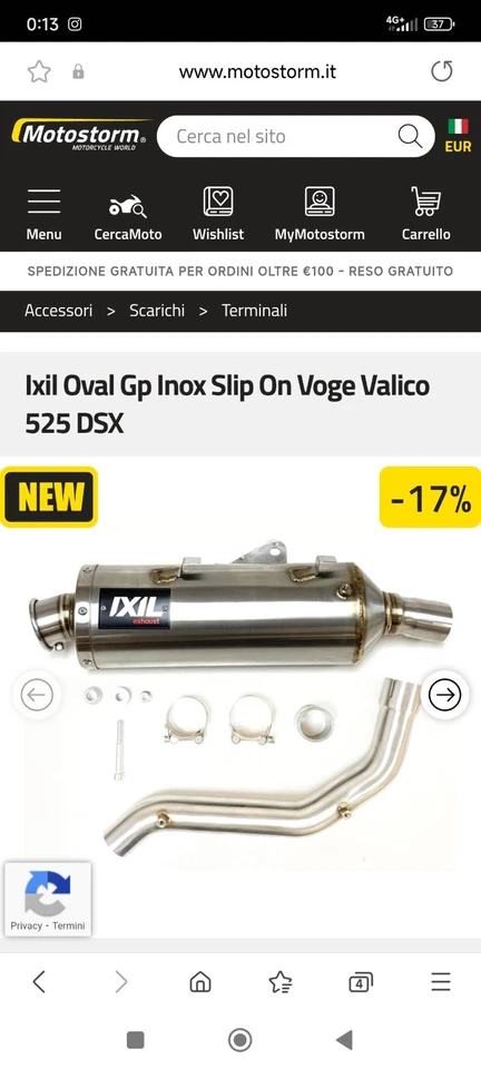 Scarico Voge Valico 525DSX - Immagine 3 di 4