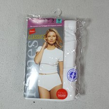 Hanes Classics Brief Underwear Womens Size 9 Tagless 3 Pack No Ride Up Multipack