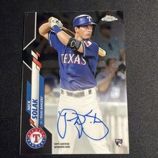 2020 Topps Chrome Baseball Rookie Autographs Nick Solak #RA-NS (AU, RC)