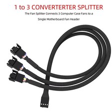 4 Pin PWM PC Fan Splitter Cable 1 to 3 Way Case Fan Hub Power Adapter