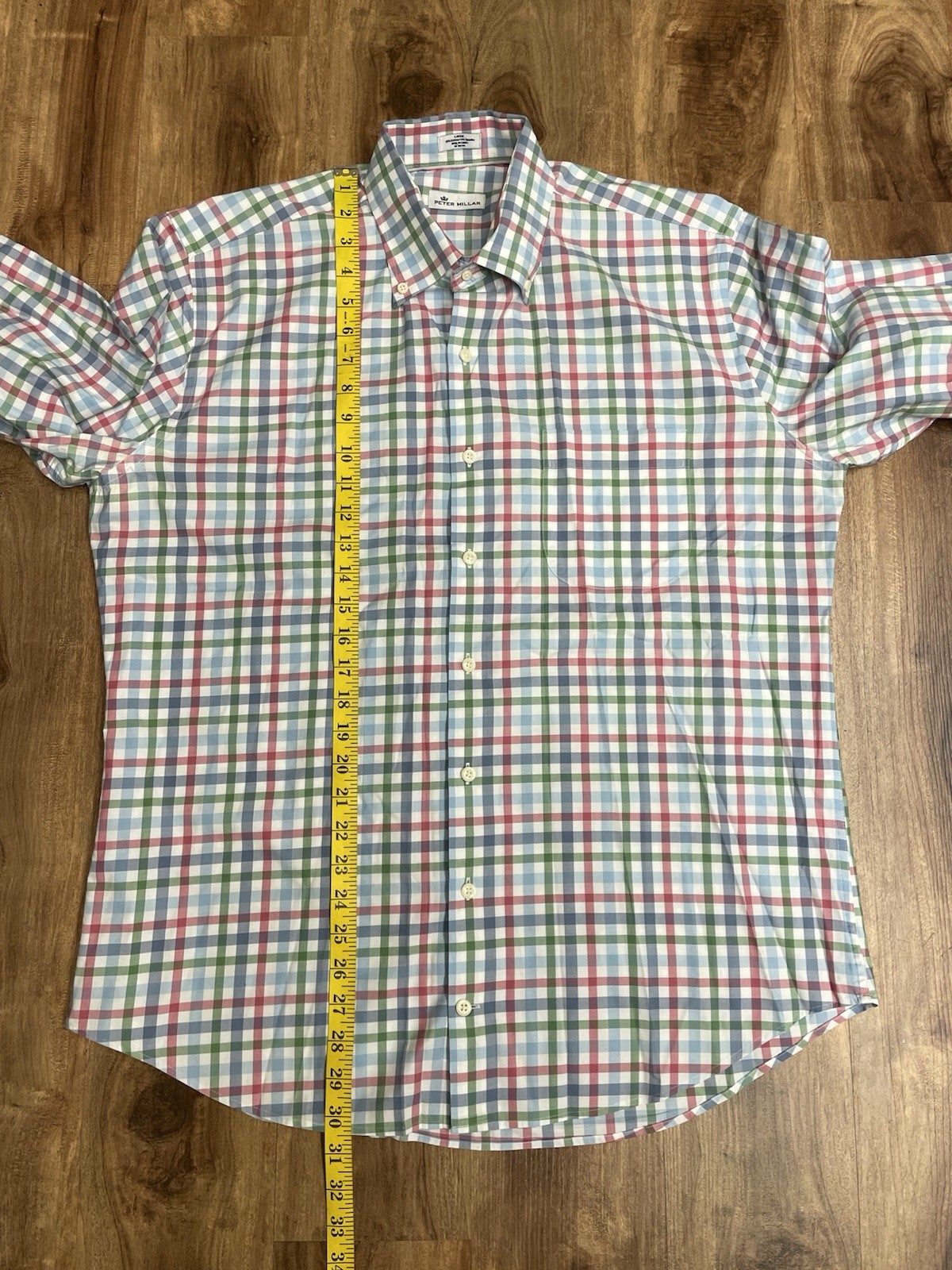 Peter Millar Button Down Shirt Rainbow Plaid Chec… - image 4