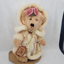Dan Dee Collectors Choice Victorian Bear Louis De Mas White Coat Pink Flowers