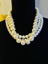 Dillards Multi-strand Pearl Collar Necklace