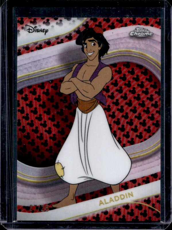 2025 Topps Chrome Disney Aladdin Mickey Mouse Logo Refractor #/28
