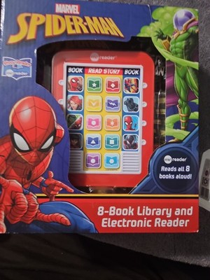 Marvel SpiderMan: Me Reader 8-Book Library + Electronic Reader Sound Set New