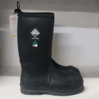 Muck Boot Chore Max Comp Toe Boot Black Mens Size 13M