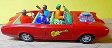 large Monkeemobile Pontiac GTO ASC Aoshin Japan friction tin toy vintage