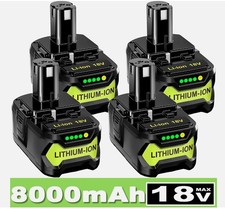 4Pack 8.0Ah Battery Replacement for Ryobi 18V Lithium ion Batteries P102 P189