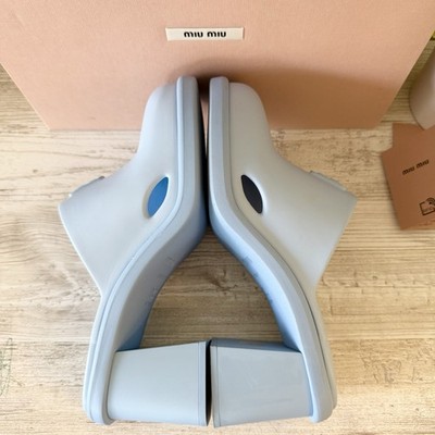 New Miu Miu Soft Mules Blue Size 40, US 10 | eBay