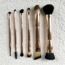 Juego de brochas de maquillaje Sephora Double Time de doble extremo con bolsa de viaje/almacenamiento