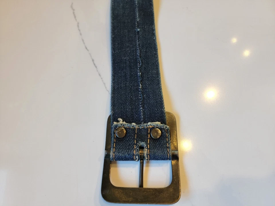 Vintage Levi’s Women's Belt 33” Denim and Leather. - Image 4 of 4