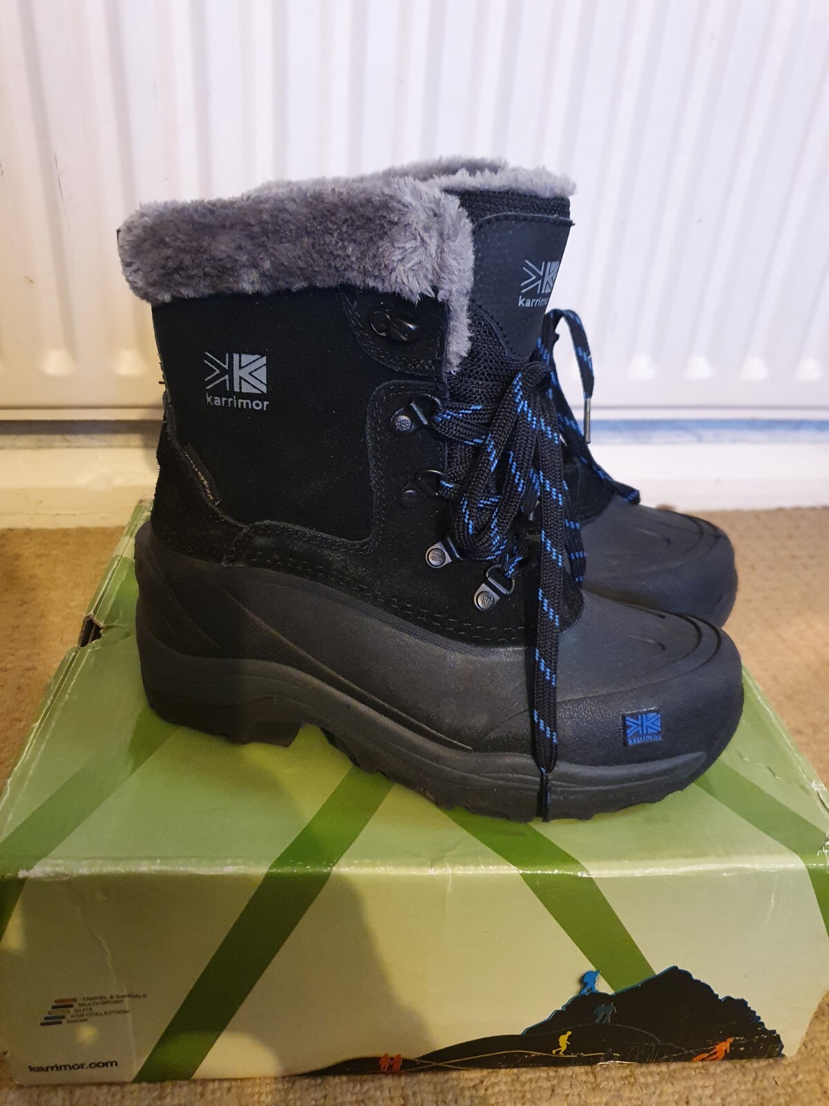 Boys Karrimor Waterproof, Very Warm Winter Boots, size UK3 - VGC, RRP £49.99