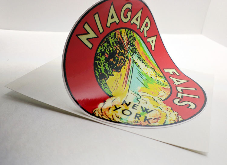 Niagara Falls New York Vintage Style Travel Decal / Vinyl Sticker, Luggage Label
