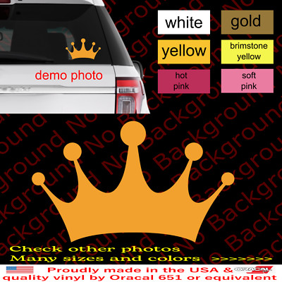 Royal Crown Vinyl Decal Die Cut Sticker for Queen King Prince Princess FY169