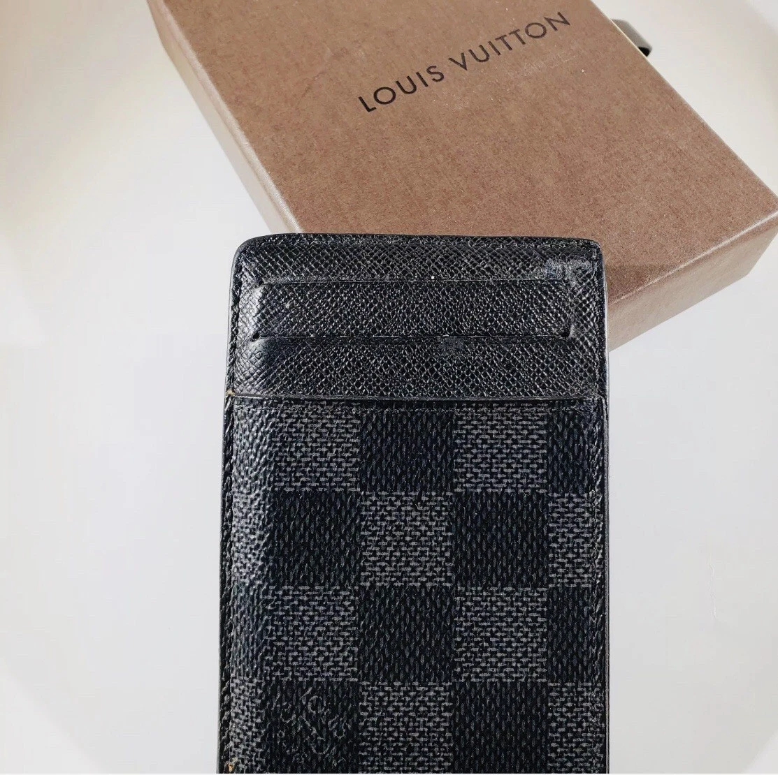 Louis Vuitton Damier Graphite Large Card Holder Wallet Case Insert 25lk413s