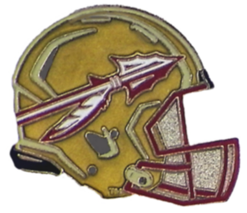 Florida State Seminoles Pins Florida State University Football Helmet Type 2 Pin - Picture 1 of 2