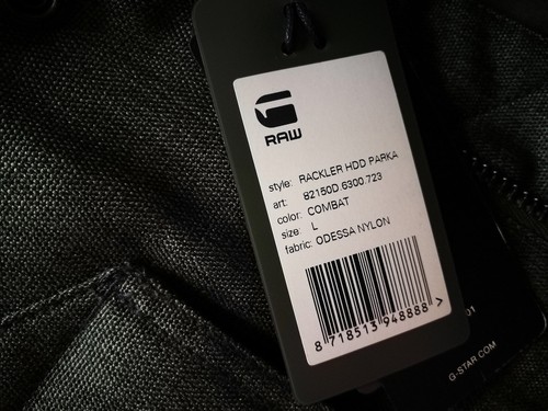 G-STAR RACKLER HDD PARKA Odessa Nylon Combat L - Picture 8 of 8