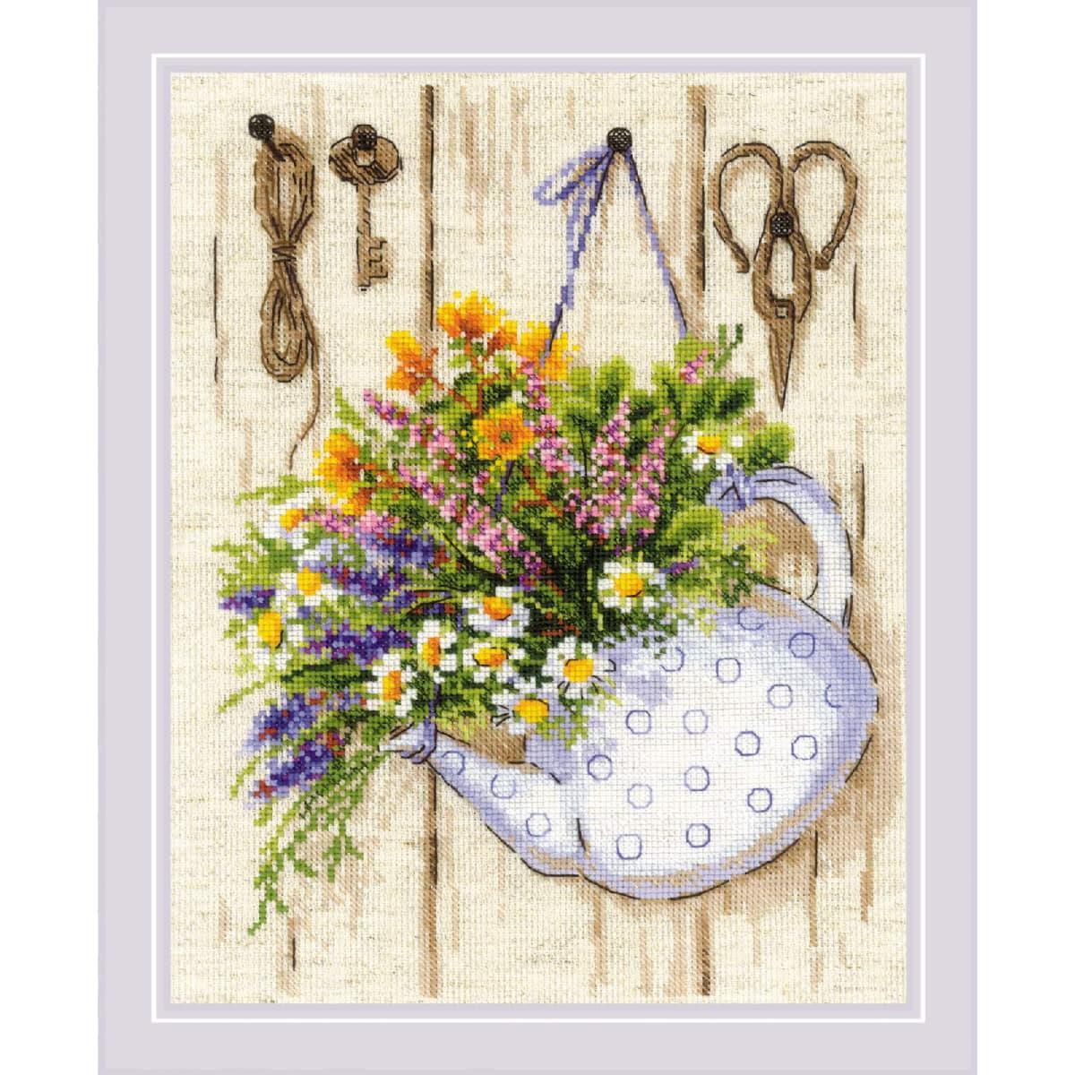 Riolis counted cross stitch kit ""Summer Tea"", 24x30cm, DIY