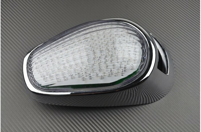 Feu LED transparent Vulcan 2000 clignotants intégrés éclairage intense
