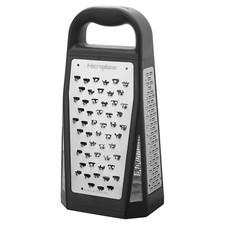 Microplane GOURMET Vierkantreibe Turmreibe Edelstahl Soft-Touch Schwarz L 27 cm