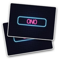 2x Vinyl Sticker Neon Sign Design Ono City Japan #351027