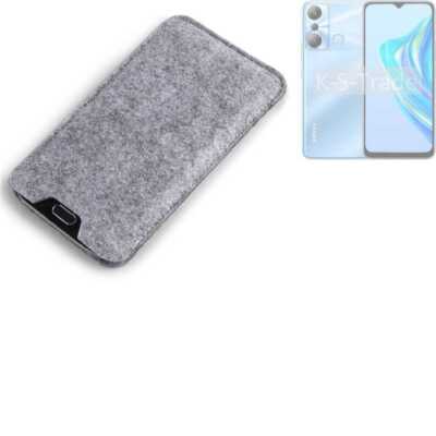 Filz Hülle für Infinix Hot 20i grau Sleeve Case Tasche Schutz Hülle