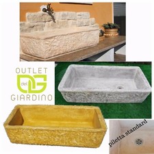 LAVANDINO LAVATOIO ACQUAIO CUCINA IN CEMENTO E PIETRA DA GIARDINO ESTERNO