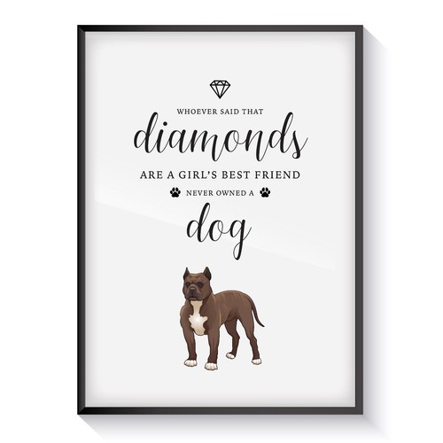 Dog Prints A4, A5 Framed and Unframed Options Pet Wall Art - Choose Your Breed - Picture 18 of 19